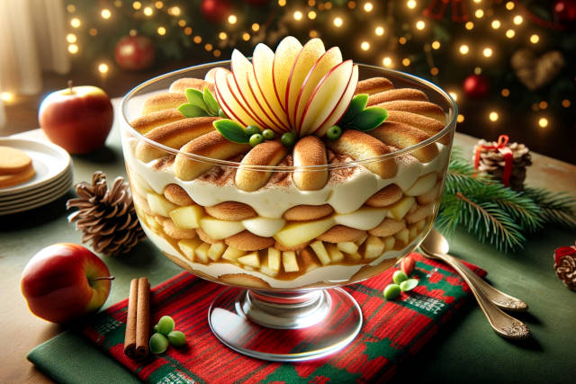 Weihnachtliches Apfeltiramisu